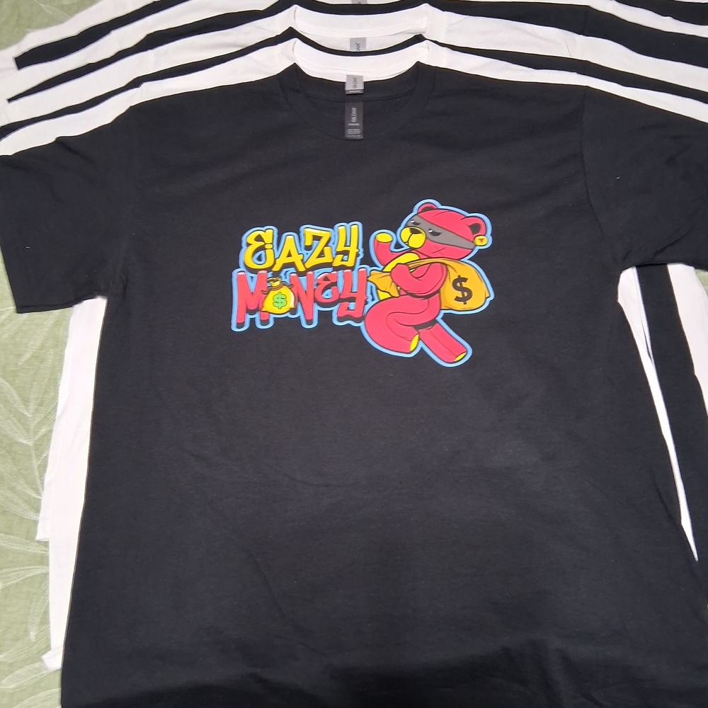 Gildan Black Tee with Colorful Graphic